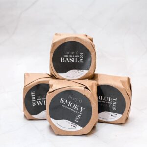 Queijo vegan fumado curado