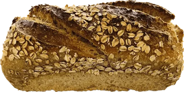 a loaf of bread with oats on it