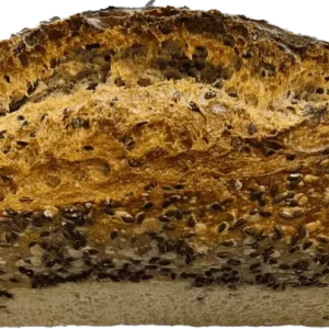 a close up of a loaf of bread